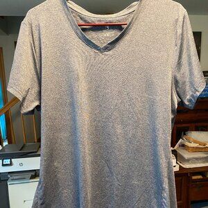 icyzone Womens Running Fitness Sport V-Neck T-Shirt Gray XL